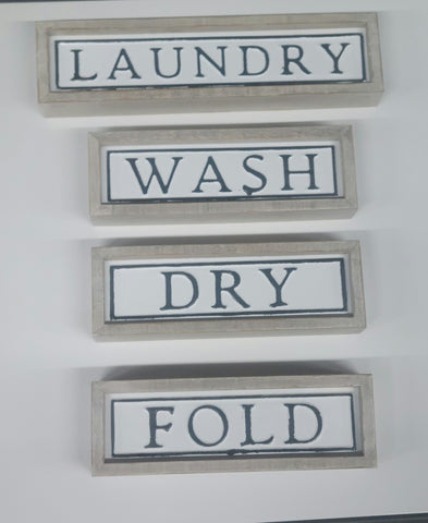 SG217S3609WH ORIGINAL BARN WASH DRY FOLD LAUNDRY 4 PC Set