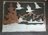 SG218G6646BN1 ORIGINAL BARN HUNTING FISHING IRON PLAQUE