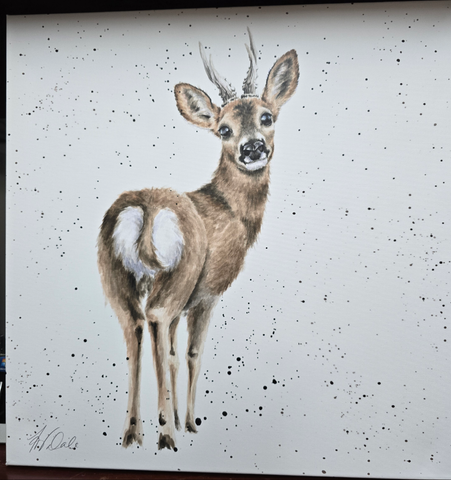 CANM-CS185 WRENDALE DESIGNS "THE ROE DEER" CANVAS