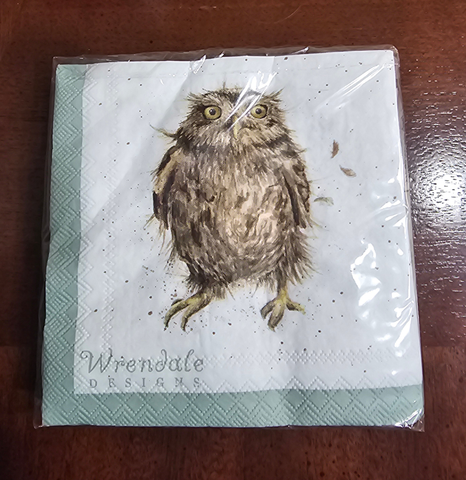 K014 WRENDALE DESIGNS 'WHAT A HOOT' COCKTAIL NAPKIN
