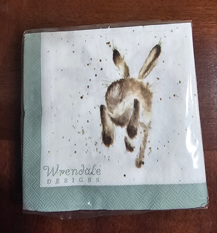 K016 WRENDALE DESIGNS 'HARE' COCKTAIL NAPKIN