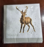 K013 WRENDALE DESIGNS "STAG" 9.8" COCKTAIL NAPKIN