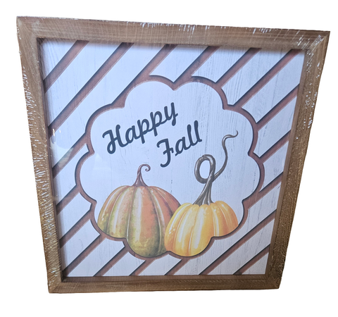 17V02922033 NIKKY HOME HAPPY FALL WOODEN PLAQUE