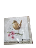 K010 WRENDALE DESIGNS 'GARDEN BIRDS' 13" DINNER NAPKIN