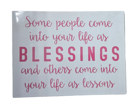 18F-TNR NIKKY HOME SOME PEOPLE BLESSING OTHERS LESSONS METAL SIGN 14"x11"