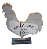 SG217SCP3137GN ORIGINAL BARN WOODEN DECORATION ROOSTER FIGURE