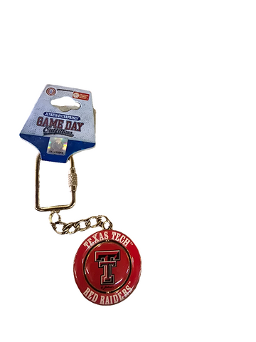 00599 GAME DAY OUTFITTERS TEXAS TEC KEYRING