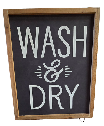 SG217S3038BK2 ORIGINAL BARN WASH & DRY LAUNDRY SIGN