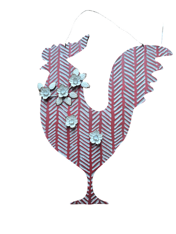 SG217G3947RD ORIGINAL BARN ROOSTER MAGNETIC NOTE HOLDER