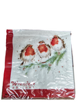 K007 WRENDALE DESIGNS CHRISMAS ROBIN DINNER NAPKIN