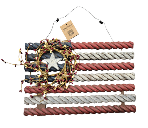 1308003179 GLITZHOME WOODEN AMERICAN FLAG SIGN
