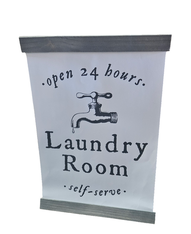 SG217S3651WH ORIGINAL BARN OPEN 24 HOURS LAUNDRY ROOM