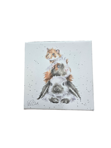 CANS-CS167 WRENDALE DESIGNS "PIGGY IN THE MIDDLE" CANVAS