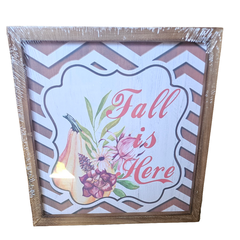 17V02922034 NIKKY HOME FALL IS HERE WOODEN PLAQUE