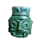 CSS010331 BESPOKE AZTEC GOD Green BAR GLASS