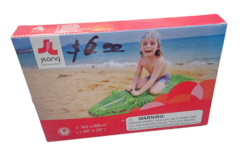 WEEZ JILONG INFLATABLE CROCODILE RIDER GREEN