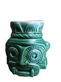 CSS010331 BESPOKE AZTEC GOD Green BAR GLASS