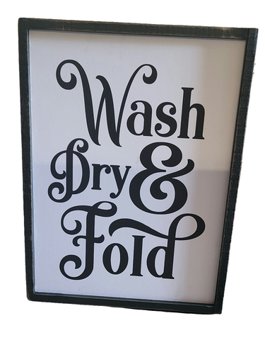 SG217S3646WH2 ORIGINAL BARN WOODEN LAUNDRY ROOM SIGN