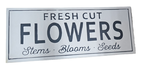 WFG17TH169H9Y ORIGINAL BARN FRESH CUT FLOWERS METAL SIGN