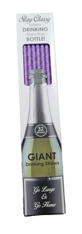 PS1011 BOXER GIFTS GIANT DRINKING STRAWS PURPLE