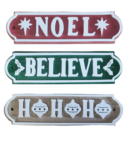 SG224G3731M ORIGINAL BARN 3 PC SET CHRISTMAS WALL SIGN