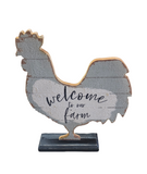 SG217SCP3137GN ORIGINAL BARN WOODEN DECORATION ROOSTER FIGURE