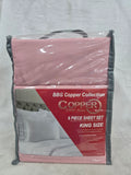 PINK BBG COPPER COLLECTION 3300 SERIES KING 6PC SHEET SET