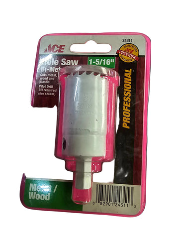 24311 ACE 1-5/16" Bi-Metal Hole Saw Pilot Drill Bit Required