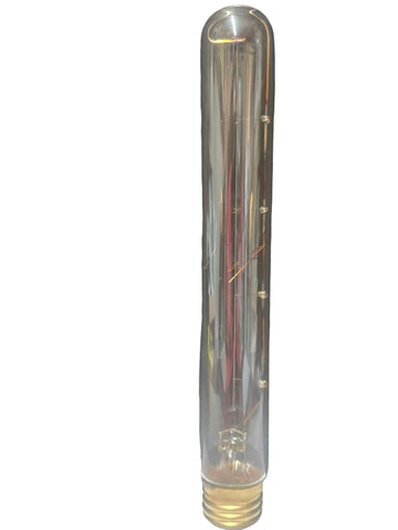 8.5" T10 MEDIUM BASE TINTED TUBULAR VINTAGE LIGHT BULB 120V 60 WATT