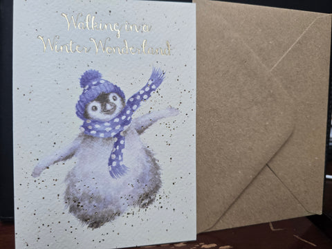 AXB021 "WALKING IN WONDERLAND" CHRISTMAS CARD WRENDALE DESIGNS