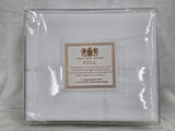 WHITE LUSH HOME COLLECTION FULL 6PC SHEET SET