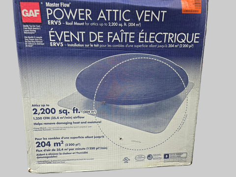 ERV5BL MASTER FLOW POWER ATTIC VENT BLACK