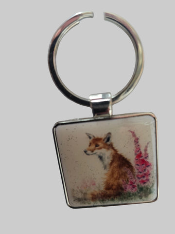 KR005 FOX KEY RING WRENDALE DESIGNS