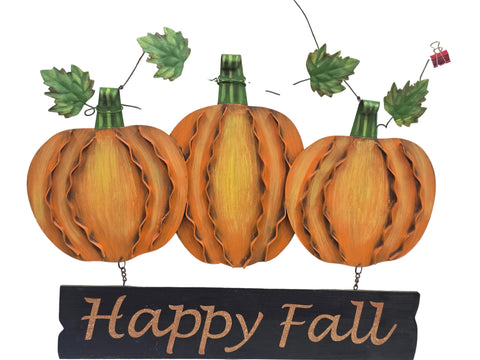 863350 GLITZHOME "HAPPY FALL" HANGING SIGN