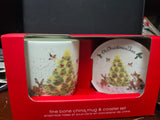 WNQP3943-XG MUG COASTER "CHRISTMAS TREE" SET WRENDALE DESIGNS
