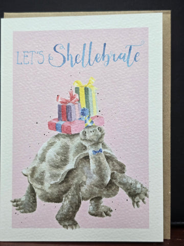 APAC013 WRENDALE DESIGNS "LET'S SHELLEBRATE" PARTY ANIMALS BIRTHDAY CARD