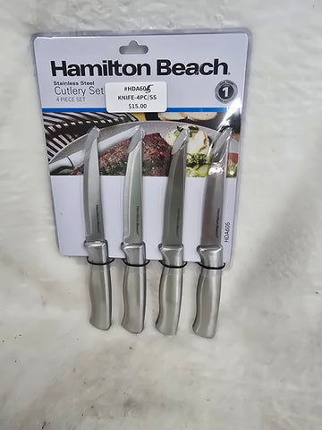 HDA605 HAMILTON BEACH STEAK KNIFE 4PC SET SS