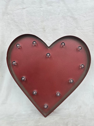 847480 GLITZHOME HEART METAL LED SIGN