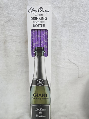 PS1011 BOXER GIFTS HAPPY BIRTHDAY WINE BOTTLE STRAW 32/BOX