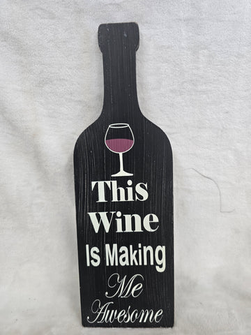 847817 GLITZHOME "THIS WINE IS MAKING ME AWESOME" ARTWORK