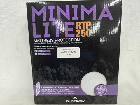 MPR0250S-T MINAMA LITE RTP 250 TWIN WATERPROOF PROTCTION MATTRESS PROTECTOR