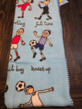 35FB1 TYRRELL KATZ FOOTIE BLUE FLEECE THROW BLANKET