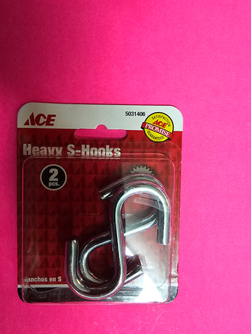 5031406 Ace 2 Pack 3" S-Hooks Heavy Duty