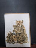 AZ034 "FAMILY PRIDE" THE ZOOLOGY COLLECTION GREETING CARD
