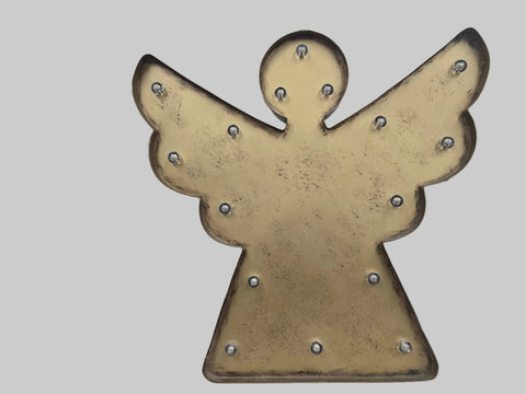 846414 GLITZHOME ANGEL METAL LED SIGN