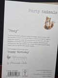 APA004 WRENDALE DESIGNS "FORTY AND FOXY" PARTY ANIMALS HAPPY BIRTHDAY