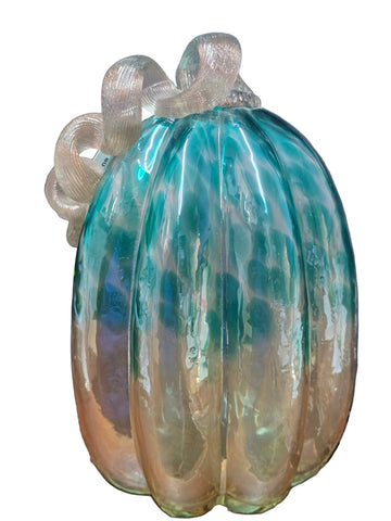 861035 GLITZHOME HAND BLOWN GLASS PUMPKIN