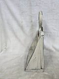 851173-A GLITZHOME 2 BOTTLE WINE SHELF-NIK-NAK SHELF WHITE