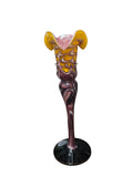 CH608YPR CANDLE HOLDER BAIJAN GLASS