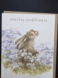 FOC022 WRENDALE DESIGNS "SINCERES CONDOLEANCEES" FRENCH GREETING CARD